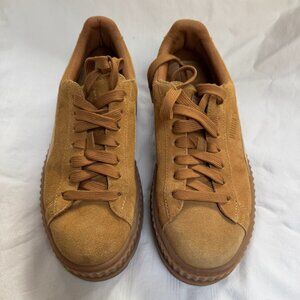 Puma platform leather / suede sneakers